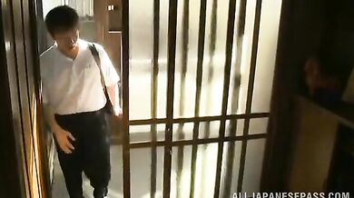 Dominant Man Forces Slim Japanese Milf