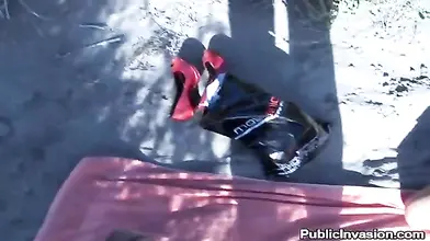 Mature Beach Beauty's Outdoor Oral