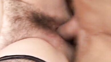 Chubby Mom Gets Facialized in Threesome