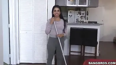 Latina Milf Housewife Swallows Long Sword