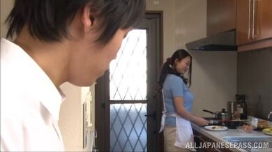 Japanese MILF Sucks Tiny Hairy Fuck Stick