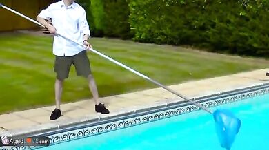 Granny's Wild Pool Boy Fuck