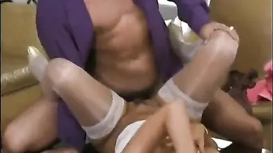 Classy MILF Nailed on Couch