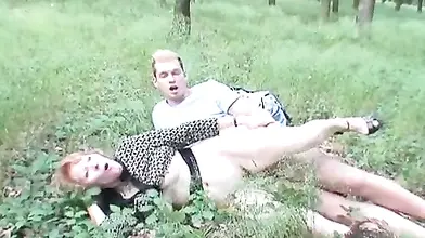 Mature Redhead's Outdoor Cock Ride