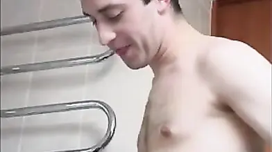 Brunette Cougar Mom Enjoys Bathroom Doggy