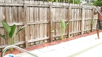 Mature Cougars Seduce the Black Pool Boy