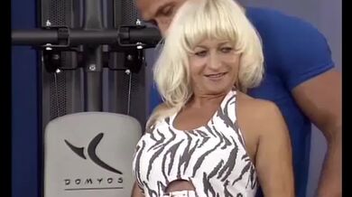 Blonde Cougar Granny Seduces Young Stud