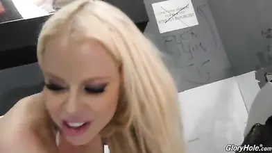 Blonde MILF Sucks Black Fuck Stick