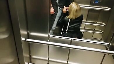 Blonde Cougar Nailed in Elevator