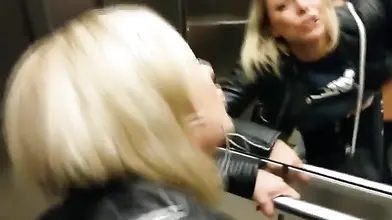 Blonde Cougar Nailed in Elevator