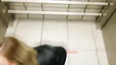 Blonde Cougar Nailed in Elevator