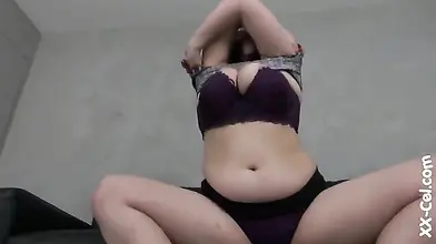 Fat Milf Teases on Sofa