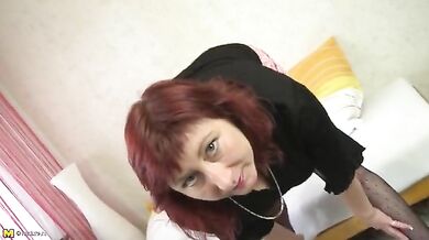 Mature BBW Worships Young Boner