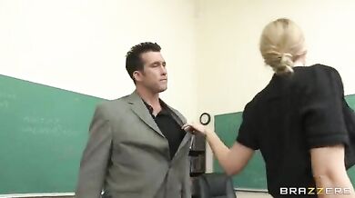 Mature Bimbo Teacher Fucks Student