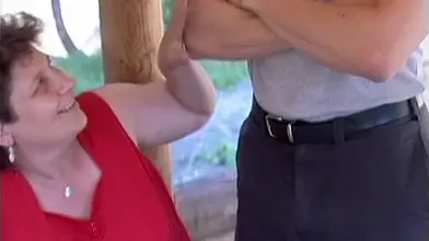 Mature Granny Gets Fucked Outdoors