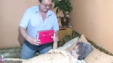 Granny Shares Younger Lover