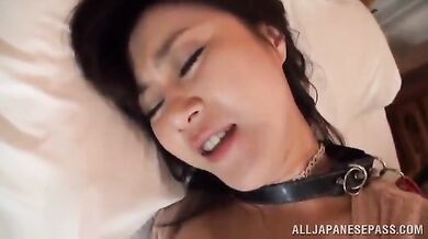 Japanese MILF Enjoys Rough Tied Up Session