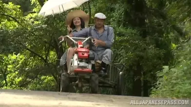 Japanese MILF's Rice Field Oral Adventure