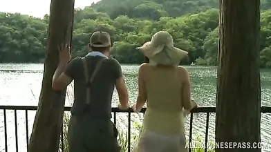 Japanese MILF's Rice Field Oral Adventure