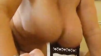 Blonde Plumper Milf Gets Titty Jizzed