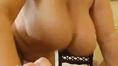 Blonde Plumper Milf Gets Titty Jizzed