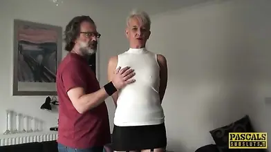 Mature Blonde Granny and Young Guy's Intimate Encounter