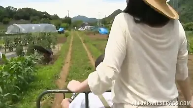 Japanese Milf's Rice Field Pastime