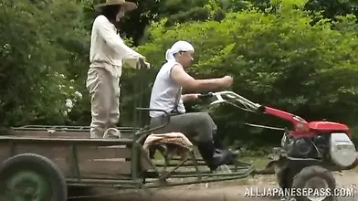 Japanese Milf's Rice Field Pastime