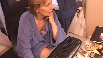 Mature Granny Enjoys POV Dildo Ride