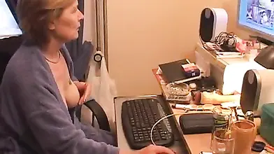 Mature Granny Enjoys POV Dildo Ride