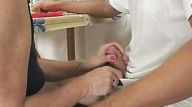 Mature Blonde Granny's Kitchen Romp