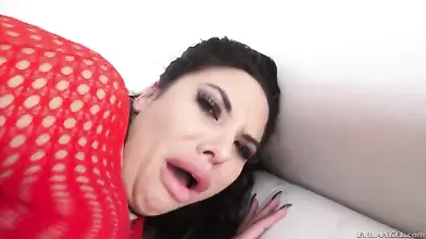 Brunette MILF Craves Cum Gun in Asshole