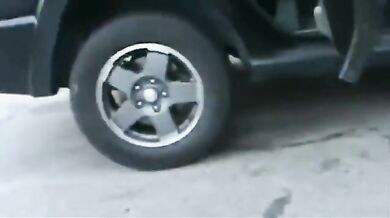 Naughty Mature Babe Teases in Public