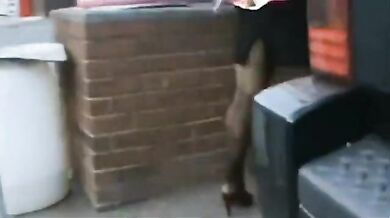 Naughty Mature Babe Teases in Public