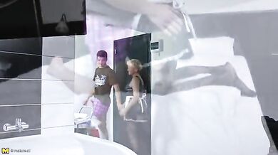 Mature Maid Seduces Hotel Guest