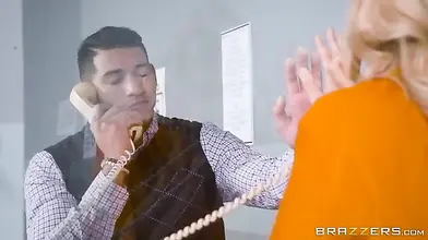 Blonde Bimbo Manhandled During Prison Visit