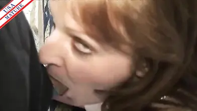 Mature Woman Swallows Fat Fuck Stick POV