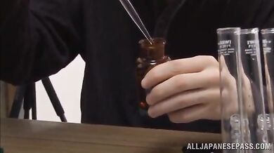 Pervert Plays with Tied Up Busty Japanese MILF