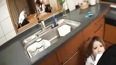 Hairy Japanese MILF Enjoys Sofa DP