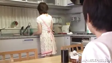 Asian Housewife Fingers Herself