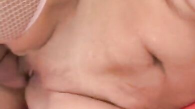 Pigtailed Mature Woman Rides a Long Sword