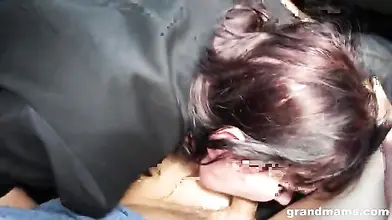 Redhead Milf's Parking Lot Pleasure