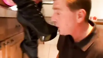 MILF Dominates Her Slave in the Bathroom