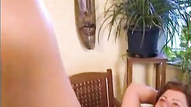 Mature Hairy MILF's Tabletop Tryst