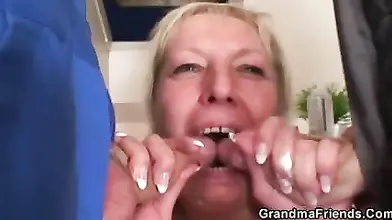 Mature Stockinged Slut Enjoys Repairmen