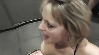 Blonde Milf Enjoys Gokkun Cumshots
