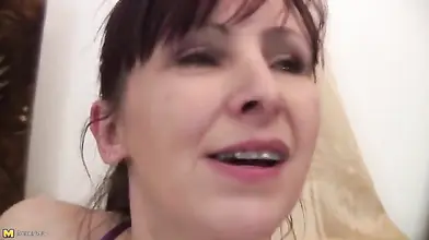 Mature Mom Masturbates with Toy