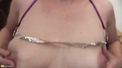 Mature Mom Masturbates with Toy