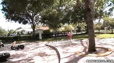 Big Breasted MILF Seduces Horny Guy