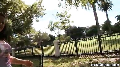 Big Breasted MILF Seduces Horny Guy